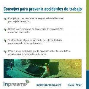 Consejos para prevenir accidentes laborales