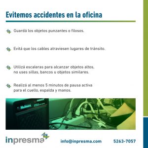 Prevenir accidentes en la oficina